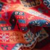 Tende Festive Haute Maison - Edizione Limitata Jacquard Cremisi con Orlo Ponderato per Cucine Stellate Michelin e Finestre a Baia a Cubo di Vetro