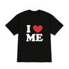I Love Me Printed Tshirt Simple Text Comfortable Home Clothes Round Neck Unisex Daily Wear