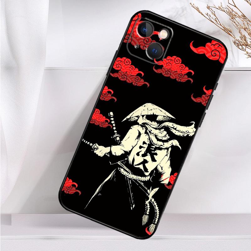 Japanese Samurai Warrior Shockproof Case For iPhone 17 11 14 15 16 Pro Max Plus 12 13 Mini 16e 17 Air Phone Cover