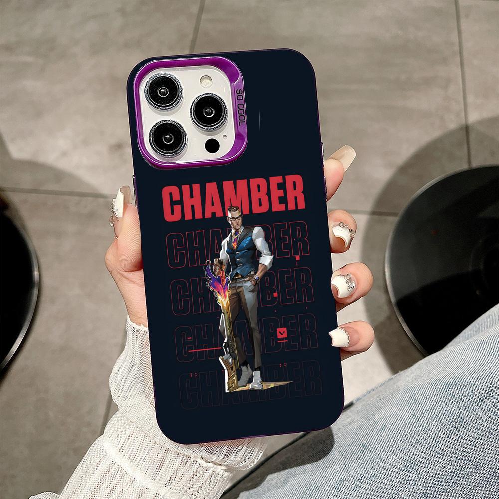 

Чехол для телефона Valo Chamber для iPhone 17 16 15 14 13 12 11 X XR XS Air Pro Max Plus Фиолетовый Разноцветный Серебристый Чехол iPhone 12 Pro