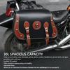 Motorcycle Saddlebag 30L Large Capacity Multifunctional Rain Proof PU Leather Motorcycle Side Luggage Bag