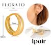 Perforation 925 Silver Ear Needle Minimalist Hoop Earrings Metallic Gold Earrings For Women CZ Fashion Jewelry