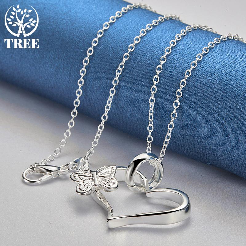 Collana con ciondolo CUORE Argento catena in ACCIAIO INOX da Donna Vintage cuori