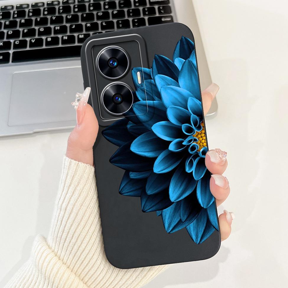 For Realme C55 Case RMX3710 Silicone Cute Cat Fashion Butterfly Flowers Love Painted Cover For Realme Narzo N55 Phone Case Funda