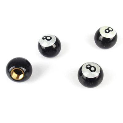 4Pcs Universal Car Truck Bike "Pool 8 Ball" Tire Air Valve Stem Caps Wheel Rims