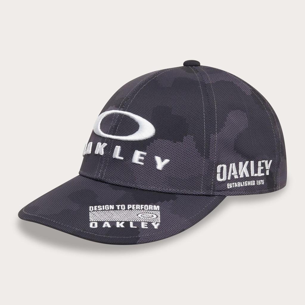 Oakley FOS901825 ONE SIZE FIXED CAP FA Golf Cap BLACK/BLACK 24.0 - Sweat-wicking, Quick-drying, Antibacterial, Odor-resistant