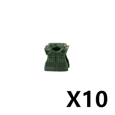 Military Soldiers Fighter Tactical Vest Accessories Building Block Rebound Clothes Armor Bricks Gift Toys For Children J083