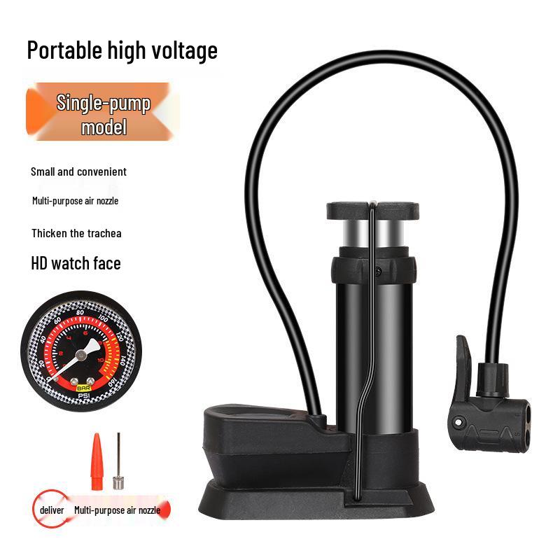 Multi-Functional High-Pressure Portable Foot Pump for Bicycle, Car, Motorcycle & Tricycle