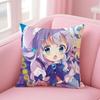 Anime Chino Kafu Cushion Cover Eco-Friendly Odorless Healthy Pillowcase Soft & Comfortable Kid-Safe No Filling