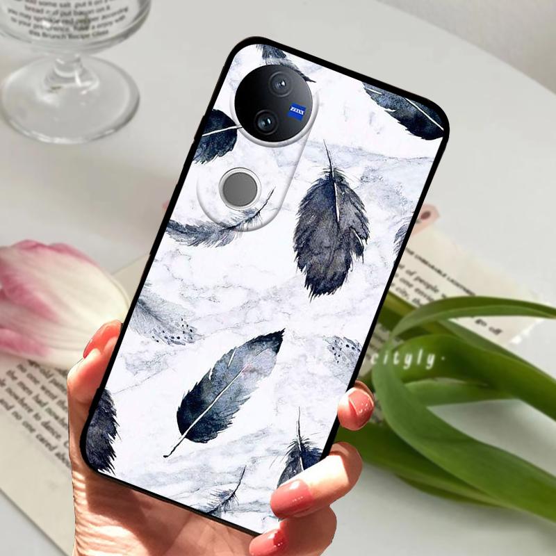 Für Vivo V50 Weiche Hülle V 50 5G Silikon TPU Handyhülle Hüllen Für VIVO V50 V2427 Schutz Stoßfänger Fundas Capas Luxus Cartoon
