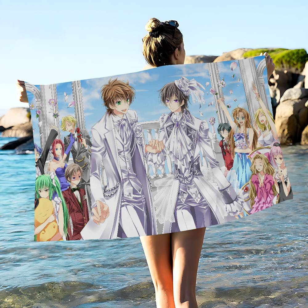 Classic Mecha Anime C-Code G-Geass Microfiber Beach Towel Absorbent Quick dry Soft Yoga Swimming Resort Mountain Climbing Towel