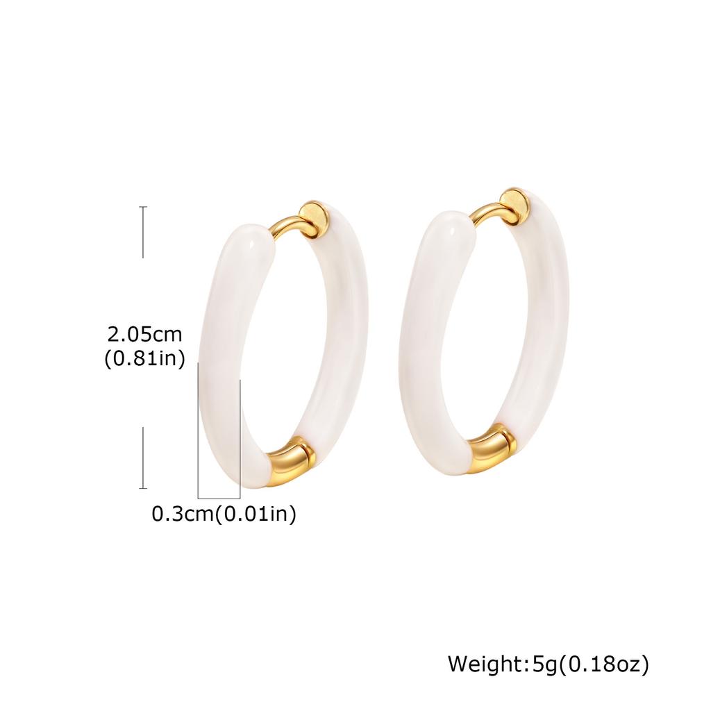Earrings, Stainless Steel Color Epoxy Dopamine Earrings, Girls Sweet Fashion Earrings EH-857
