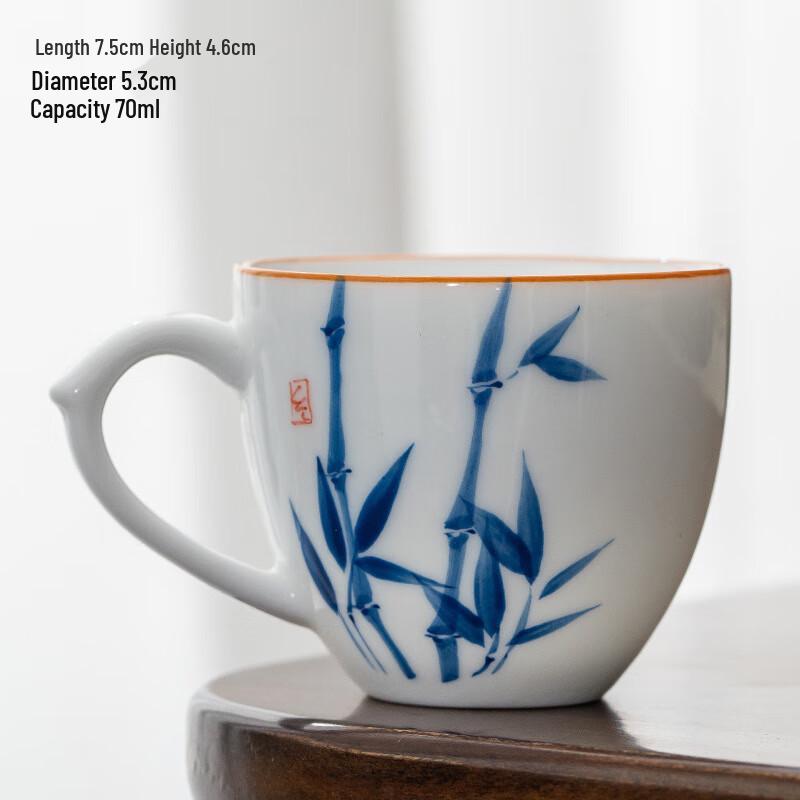 Shangqi Hand-painted Underglaze Ceramic Teacup