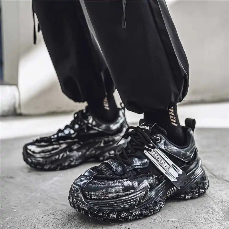 Fashion Normal Leather Playform Boa Hiking Boots Mountain Sneakers Vintage Shoes Men Sport Wholesale To Resell New Style Hand Made