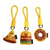 Aesthetic Keychain Charm,Leather Foodie Bag Charm Pendant Sweet Foodie Keychains Charm Hanging Ornament for Womens