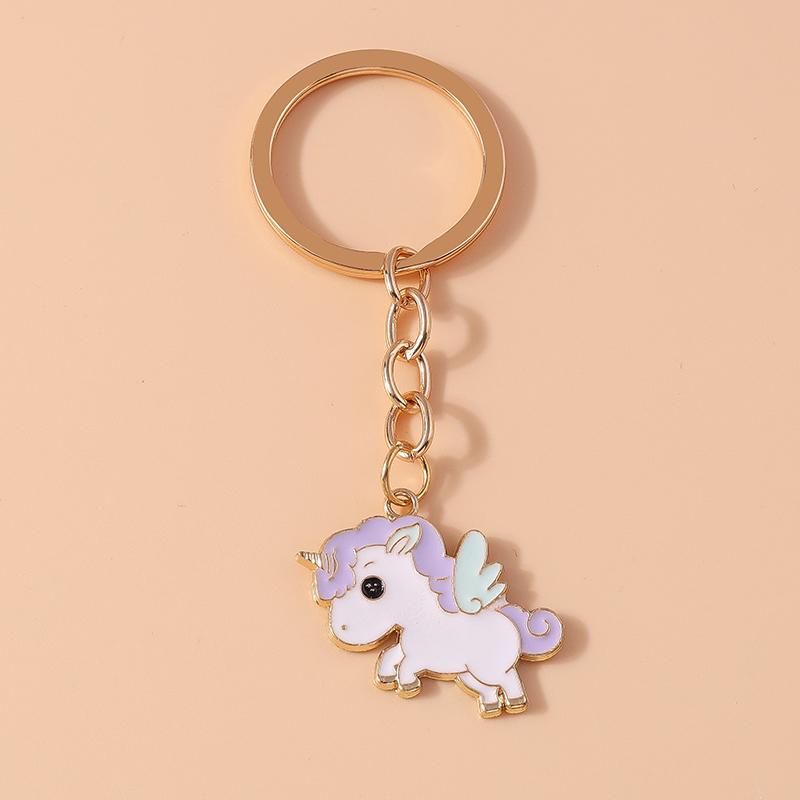 Cartoon Animal Dog Keychain Enamel Love Heart Charms Keyrings for Car Key Souvenir Gifts for Women Men Handbag Key Chains