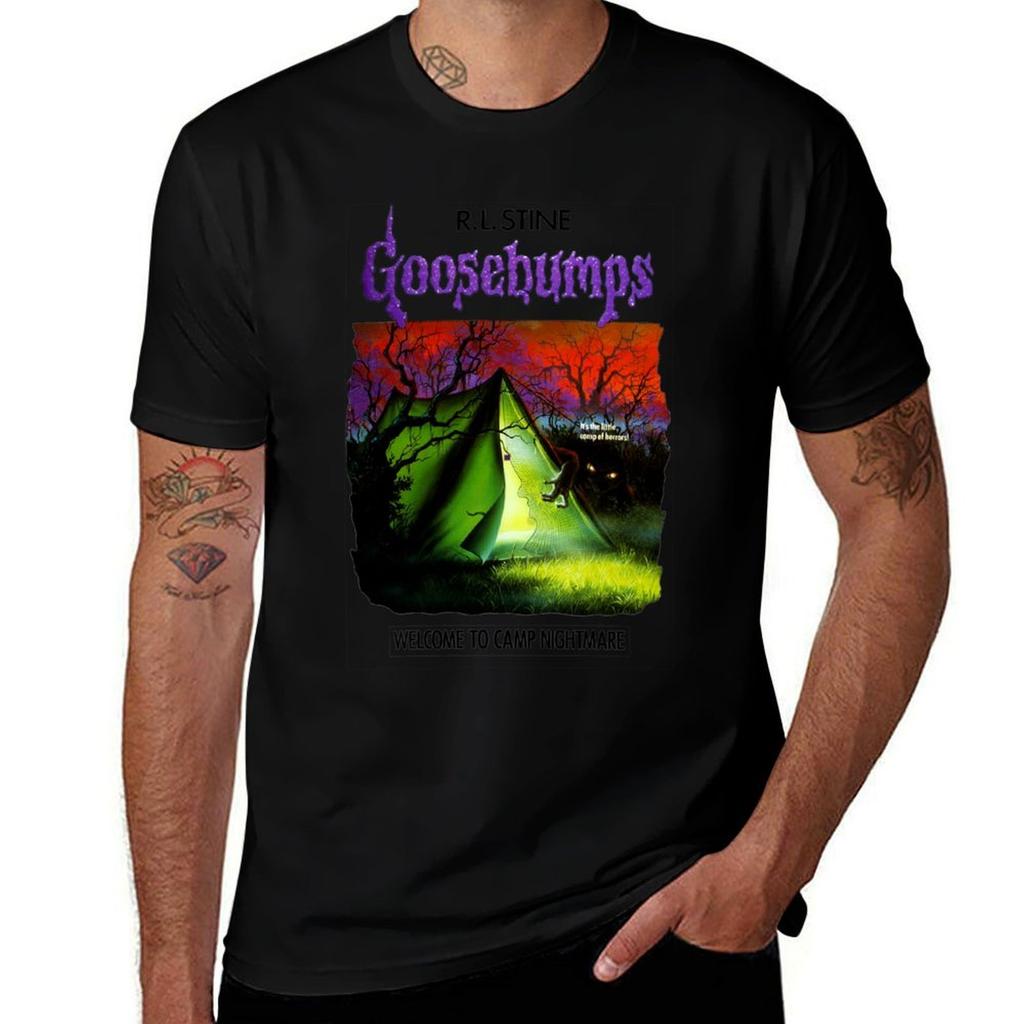 Goosebumps - Welcome To Camp Nightmare T-Shirt T Shirt Custom Print T Shirts for Man Graphic Vintage T-Shirt