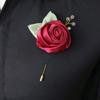 Artificial Rose Flower Set Elegant Silk Rose Boutonniere In Various Color for Wedding Ceremony and Parties