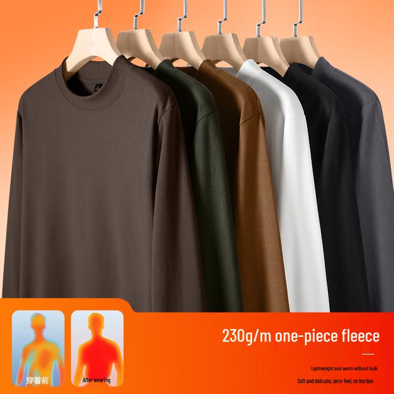Jeanswest Men's Fleece-Lined Turtleneck T-Shirt