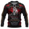 Mens Hooded Sweatshirt With 3D Digital Knight Print Loose Fit Hip Hop Style Fall