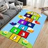 Colorful Hopscotch with Birds suitable as a non-slip mat for the living room or bedroom sofa