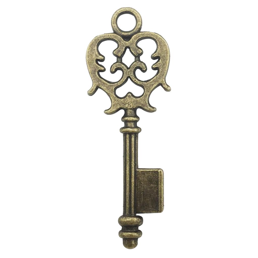 Retro Antique Bronze Color Key DIY Alloy Accessories Fashion Personality Love Pendant