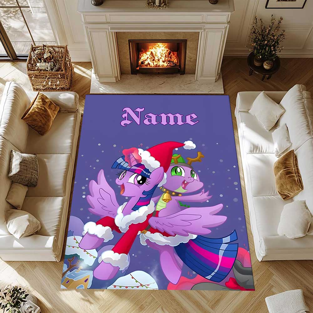 Little Pony (8) Customize your name rug, office chair cushion, home bedroom living room gift.