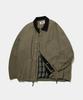 Some Place Color-Block Corduroy Collar Barbour Hunting Trucker Jacket Jumper [Beige]