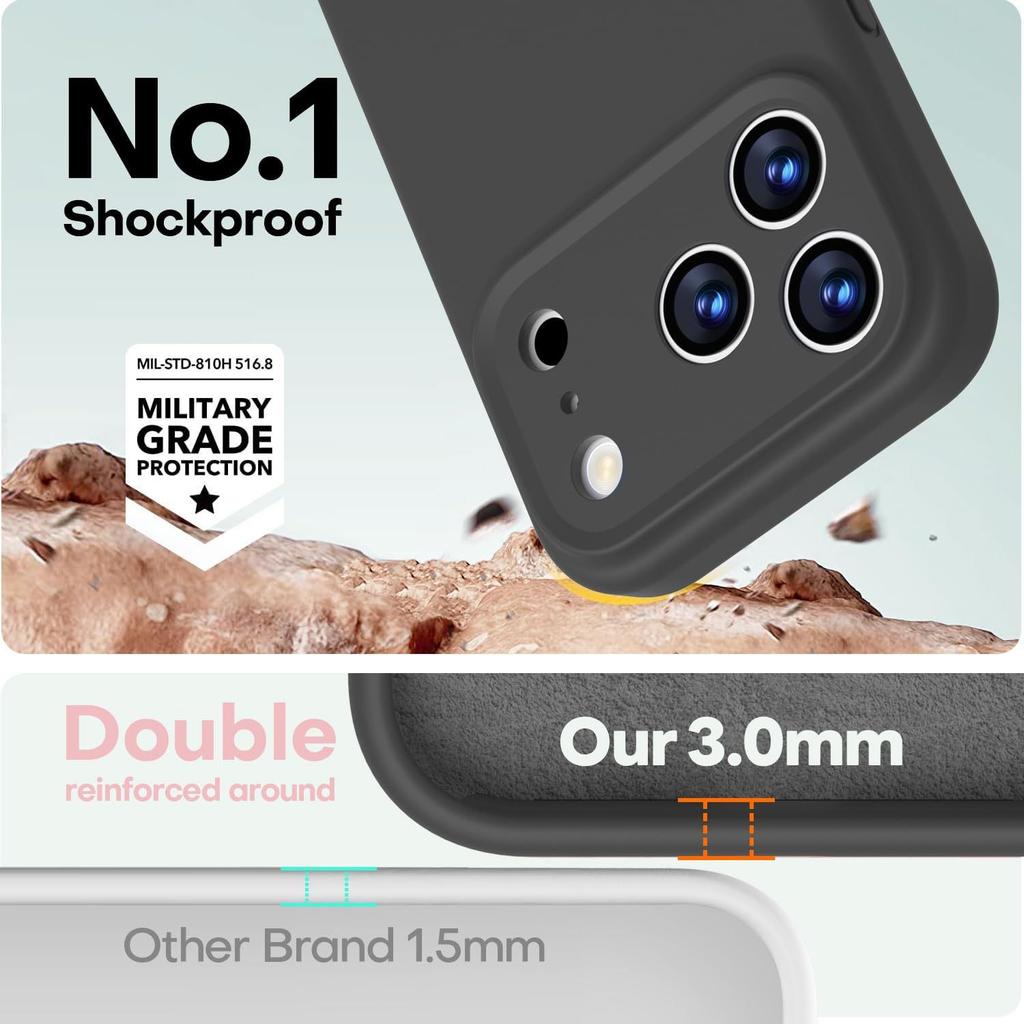Compatible with the New iPhone 17 Pro Max Magnetic Liquid Silicone Phone Case, Apple 16 Full-coverage Shockproof Protective Case