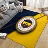 Fenerbahçe Flannel Pattern Square Carpet,Area Rug,Carpet Rug for Living Room Bedroom Sofa Playroom Decor,Non-slip Floor Mat