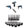 Impact Socket Magnetic Nut Screwdriver Hex Key Set Drill Bit Adapter Suitable For Power Drills Driver Maintenance 14pcs