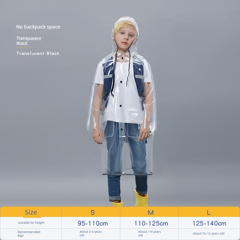 Children's Raincoat for Boys and Girls, Special for Primary School Students, 2025 New Model, Rainproof with Backpack Space, Boys' Rain Poncho
