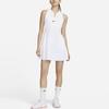 Nike Dri-Fit Advantage Solid Back Logo Cut-Out V-Neck Sleeveless Dress Women Dress White DX1428-100