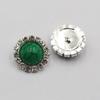 Hot selling 10 pieces of 18MM round turquoise crystal buckle foot button DIY hand sewn clothing invitation letter decoration acc
