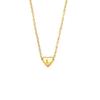 Fashion Letter Necklace Non-Fading Gold Exquisite Heart-Shaped Pendant Heart Chain Easiest for Match Accessible Luxury Clavicle Chain Female