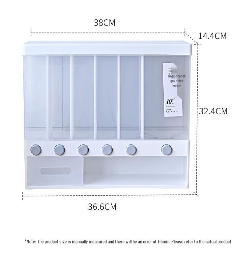 Wall-Mounted Rice & Grain Storage Container - Insect-Proof, Moisture-Proof, Sealed, and Multi-functional