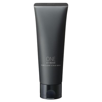 ONE BY KOSE Pore Clear Scrub for Blackheads and Hyaluronic Acid Wash, 130g,