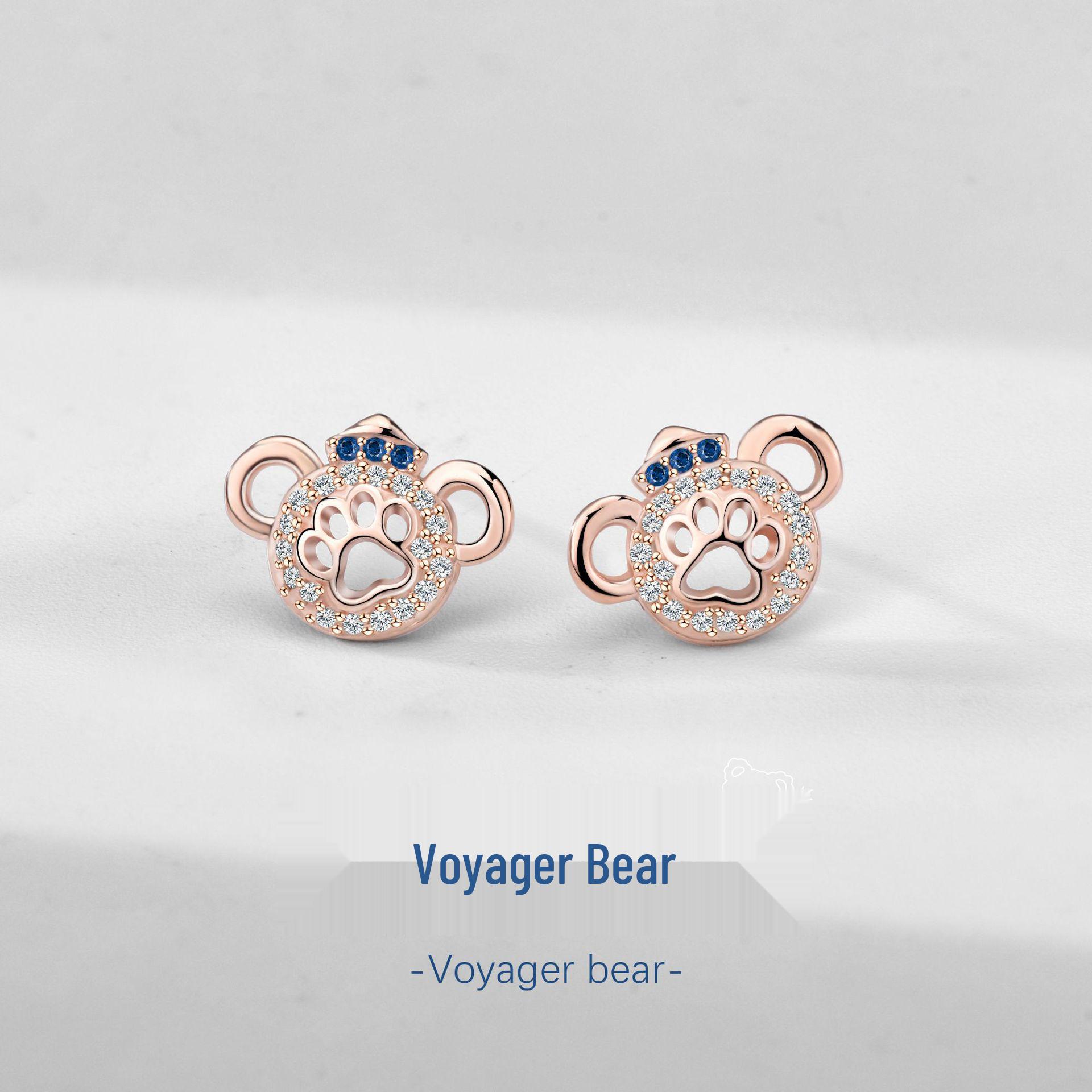 

Li Ming 925 Sterling Silver Cat Paw & Bear Stud Earrings for Women - Simple, Cute, and Exquisite Design 925 Sterling Silver