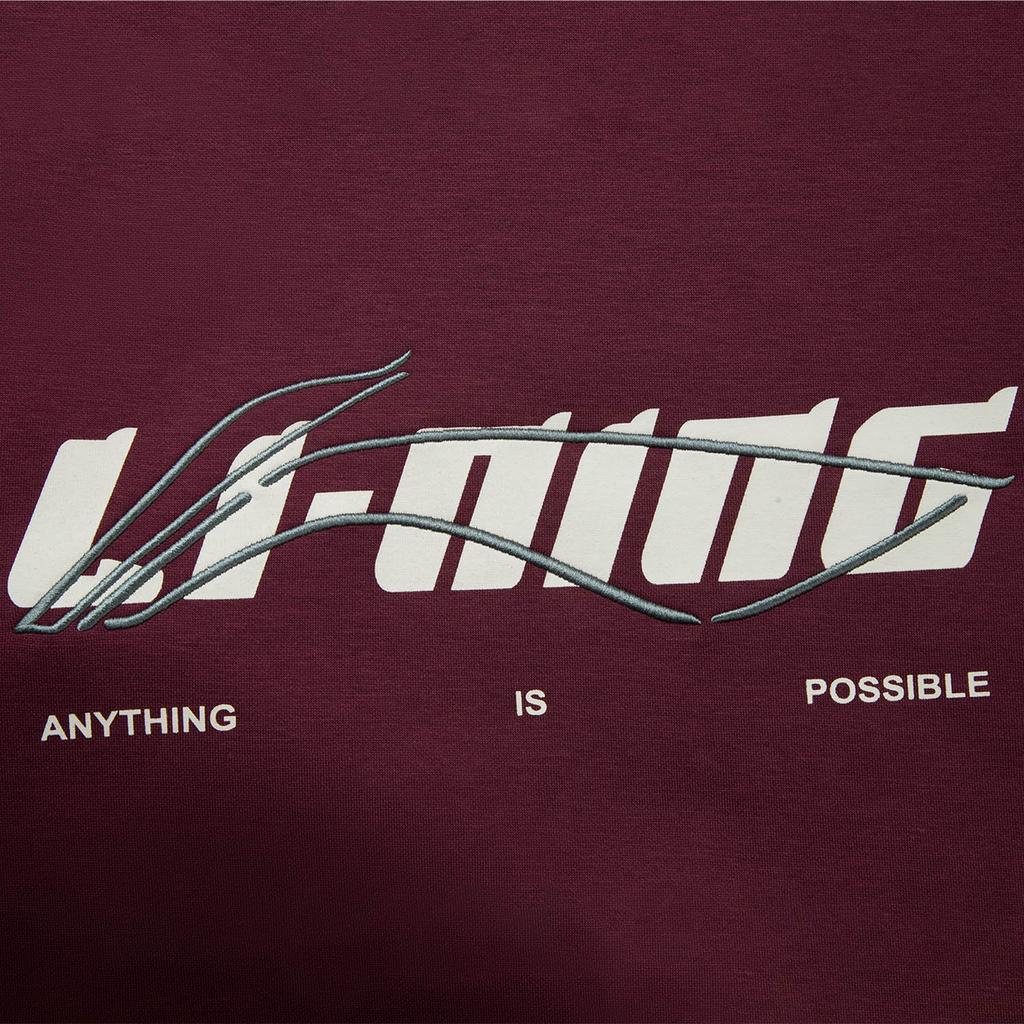 Li Ning Sports Lifestyle Series Round Neck Logo Couple Sweatshirt Unisex sweatshirt AWDVC63-10