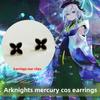 Arknights Mizuki Cos Game Four Leaf Clover Ear Earrings Animation Peripheral
