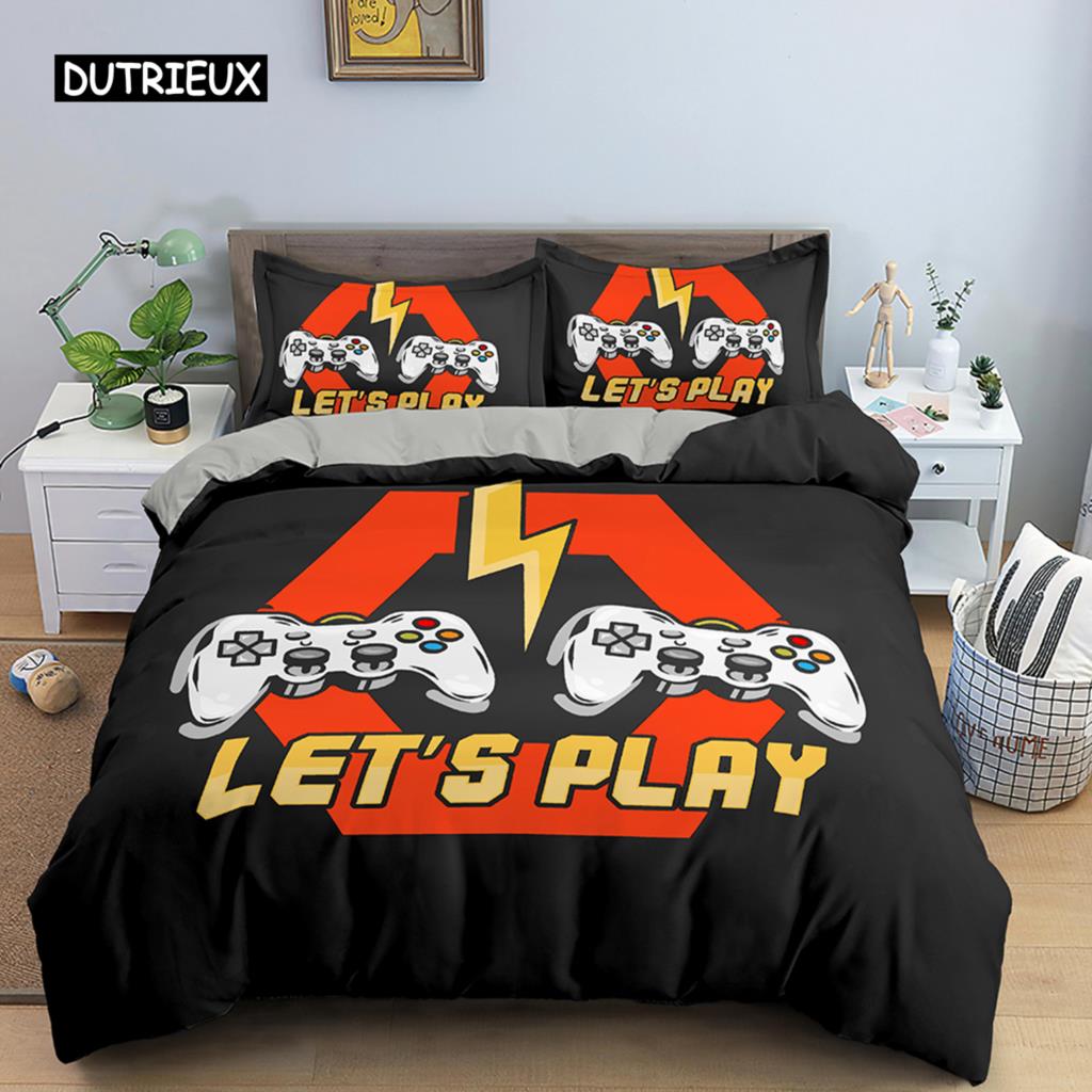 

Чехол для геймпада, пододеяльник, двойной размер, игровой комплект постельного белья для детей, молодых людей, видеоигр, полиэстер, пододеяльник для подростков, игровой чехол EU single(135x200cm)