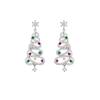 Christmas Gifts Diamond Colored Zircon Christmas Tree Earring Exquisite Fashion Personality Sweet Christmas Earrings Accessories