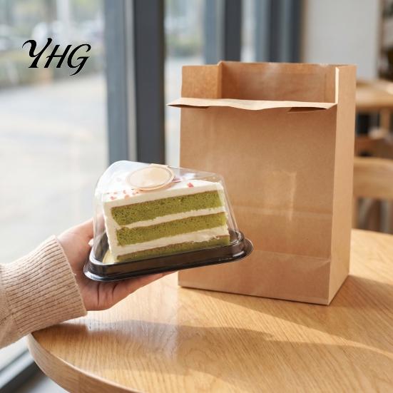 Convenient Takeout Pastry Boxes 100PCS Cake Slice Containers with Clear Lids, Triangular Disposable Plastic Box, Sliced Mille Feuille Trays