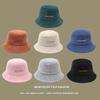 Winter corduroy bucket hat trendy versatile fashion basin hat retro candy color bucket hat