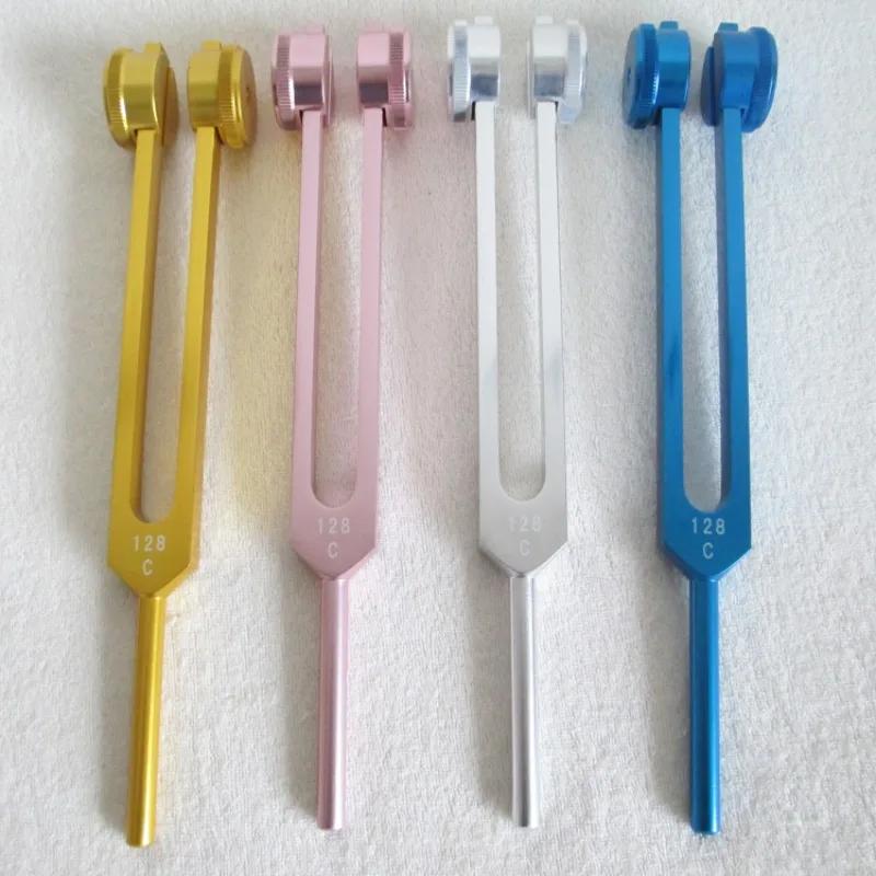 Aluminum Alloy Tuning Fork Medical Apason Colorful Tuning Forks 128Hz Therapeutic Diapason Chakras Musical Instrument Percussion