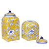 Elegant Blue and White Porcelain Storage Jar - High-End Decor, Tea Caddy, or Living Room Ornament