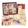 Stationery Set Collage Material Vintage Scrapbook Schedule Book Bullet Journal A6 Binder DIY Journaling Handmade Children Gift for Elementary School