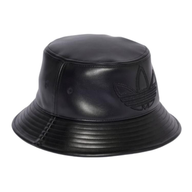 Adidas Solid Color Design Polyurethane Fisherman Hat Unisex Hats Black IY4055