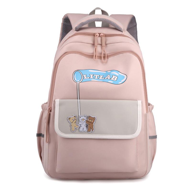 Adorable Polyester Lined School Backpack For Boys And Girls Anti-pressure