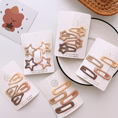 4 bucăți/set agrafe de păr de culoare solidă prințesă fetiță de cinci stele Dragoste drăguță bentiță accesorii de păr la modă pentru copii